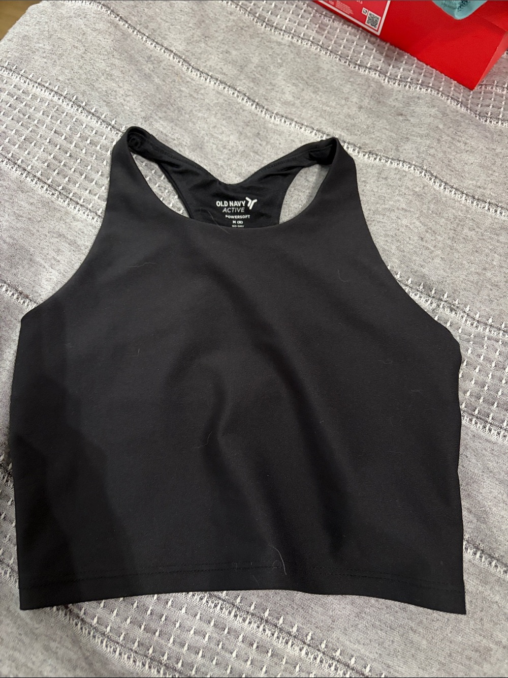 Old Navy girls Active Black High-Neck Sports Bra Crop